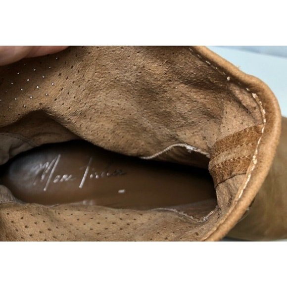 Marc Fisher Womens Rosan Ankle Boots Brown Buckle Perforated Pull On 5.5 M - Picture 5 of 10